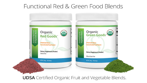 Organic Red and Green Powder